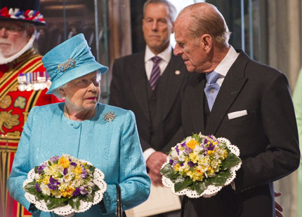 Drottning Elizabeth gick i kyrkan på födelsedagen