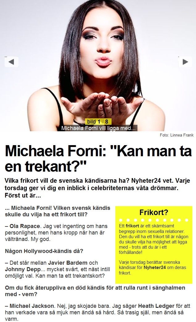 michaela forni om sitt sexliv