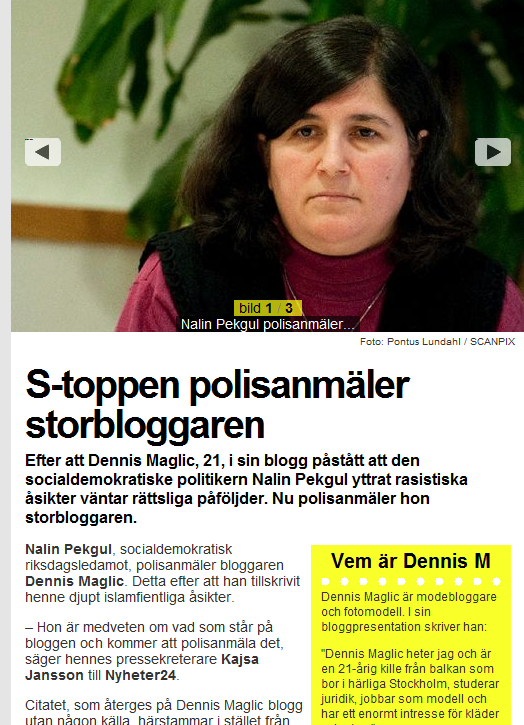 socialdemokraten Nalin Pekgul polisanmäler dennis m