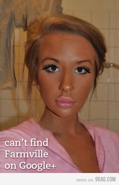 kissie – can’t find farmville on google+