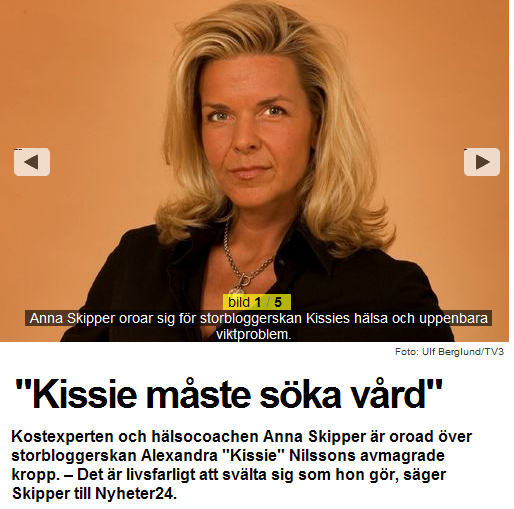 "Kissie har anorexi"‏