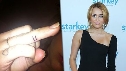 Miley Cyrus pronkt met nieuwe tattoo
