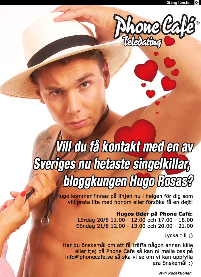 Ring HUGO ROSAS nu  i helgen