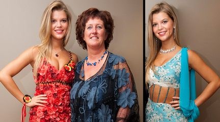 Miss België stelt jurken Miss Universe voor