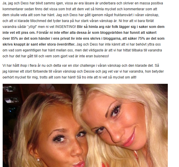 Alma och Dessie vänner igen