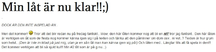 Dessies andra singel – klar!
