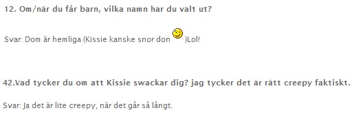 Natacha svarar om Kissie