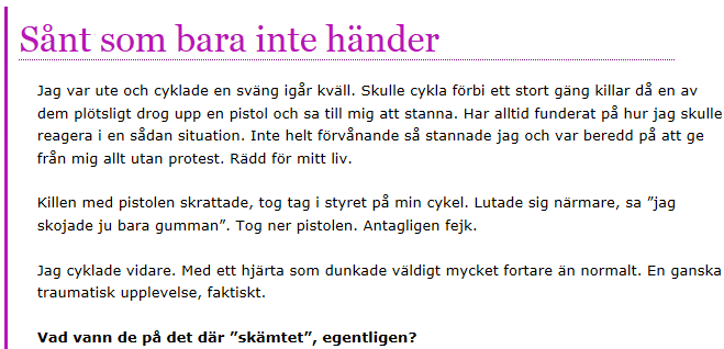 Ett roligt skämt?