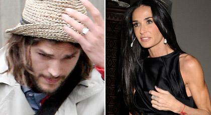 Ashton Kutcher orolig för Demi Moore