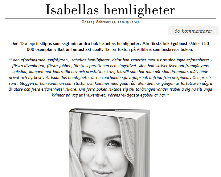 Bok Nr2 – Isabellas hemligheter!