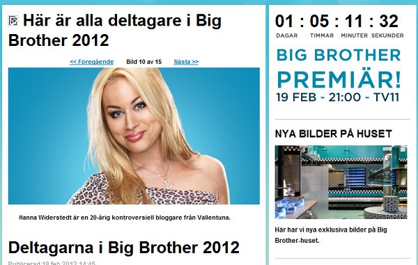 Hanna.W till Big Brother!