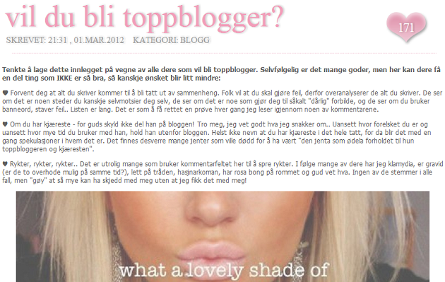 Kissie snor från Norska toppbloggaren Sophie