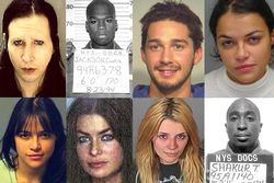 Fylla, kokain, sexbrott och mord – här är kändisarnas mugshots