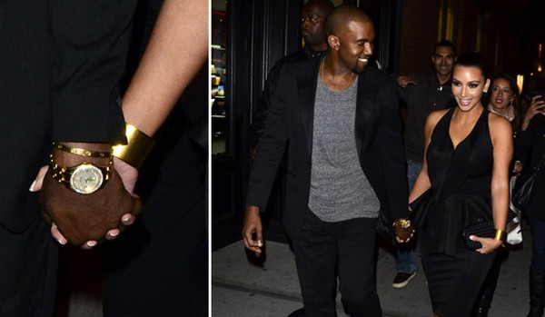 Bildbevis! Kim och Kanye hand i hand!