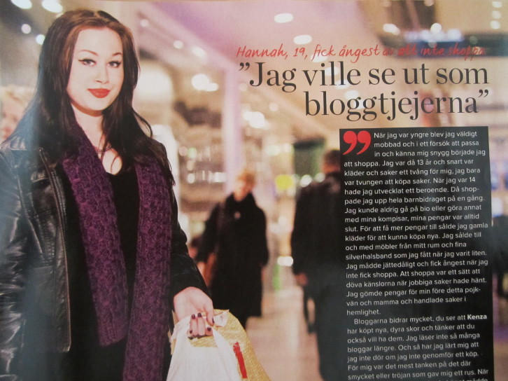 Hannahs shoppingberoende föddes då hon blev mobbad i skolan