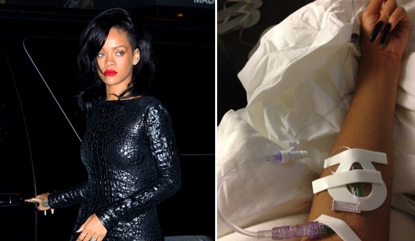 Rihanna förd till sjukhus