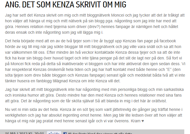 Dennis om Kenza