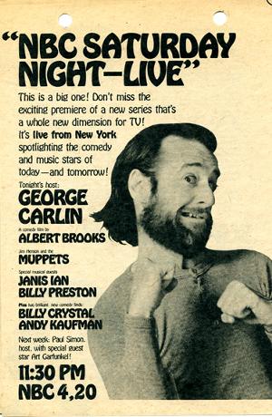 Första Saturday night live-affischen 1975