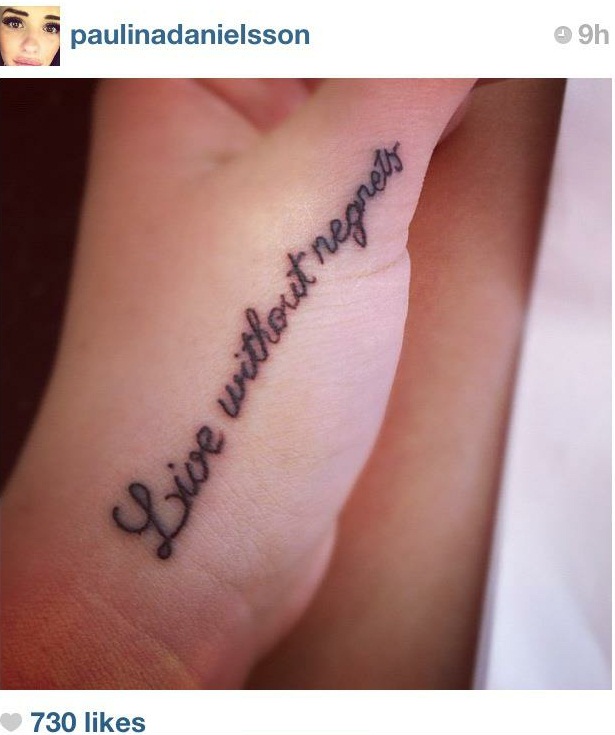 Paows nya tatuering: som Linday Lohan – bild