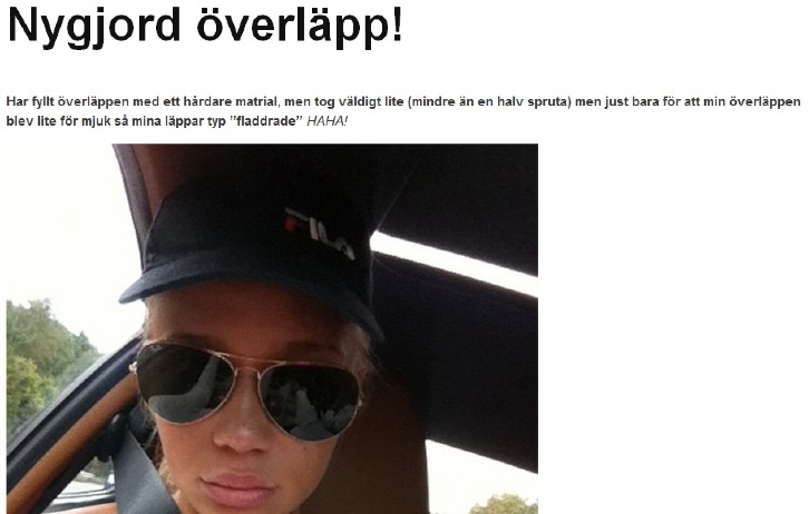 Dessie fyller läppen med hårdare matrial