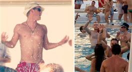 Partyt med Prins Harry blev en simtävling
