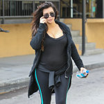 Kim Kardashian tränar på under graviditeten!