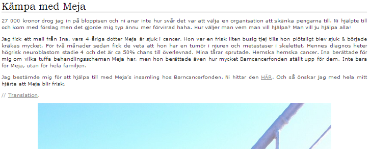27.000 kr skänktes till Barncancerfonden!