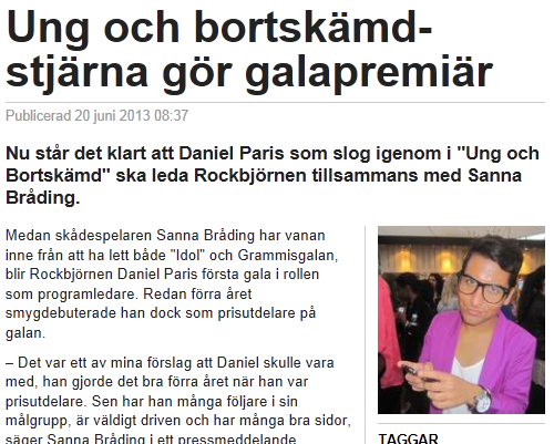 Daniel Paris – Dagens media