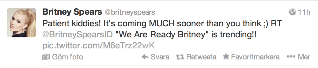 Ny musik från Britney ”snart”