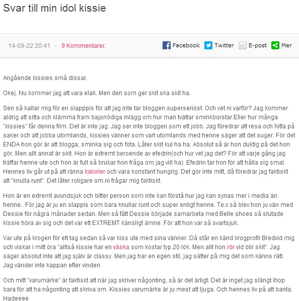 Den hårda sanningen om Kissie – enligt Paow