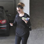 Kardashian blev svettig efter ett tufft gympass!