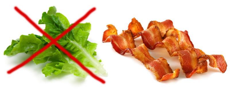 Sallad tre gånger sämre för klimatet än bacon