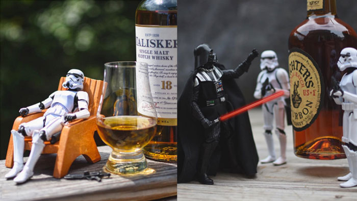 Star Wars-figurerna som älskar Whisky har blivit en viral succé