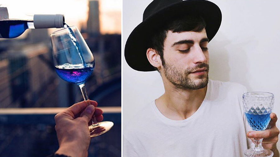 Här är världens första blåa vin – perfekt för Instagramkontot