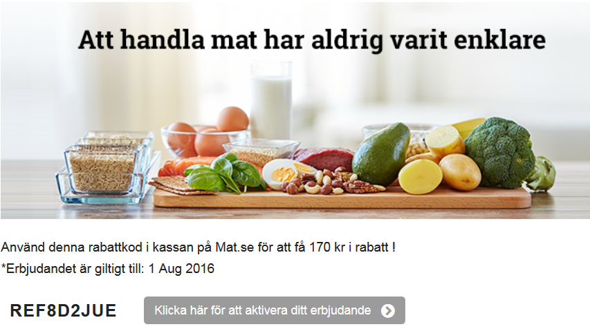 Rabattkod till Mat.se