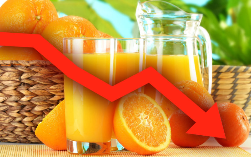Apelsinjuice minskar i popularitet i USA