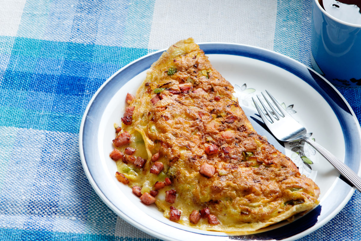 Bondomelett med grön paprika