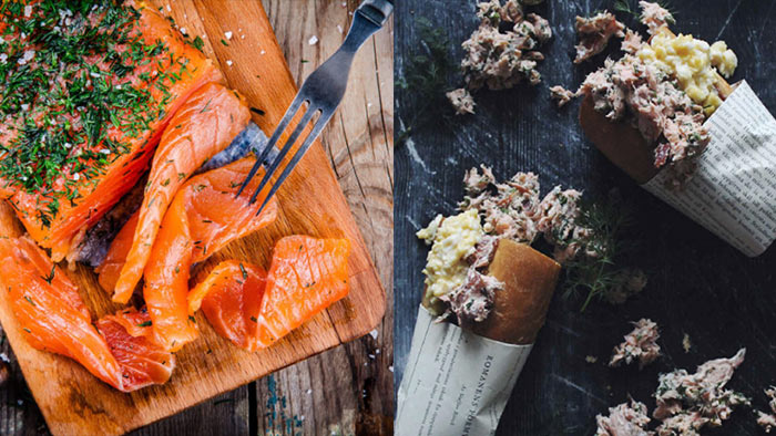 Bakismaten på midsommaraftons rester – Smoked salmon bun