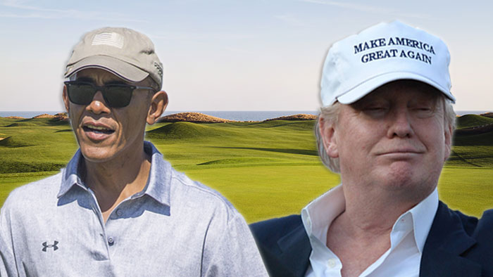 Kritiserade Obamas golfrundor – nu tar Donald Trump långledigt (igen)