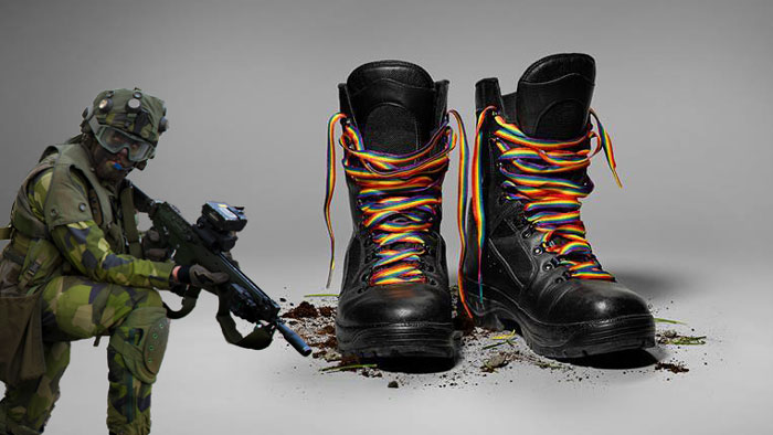 Försvarsmaktens meddelande till homofoba stridspittar är oerhört starkt