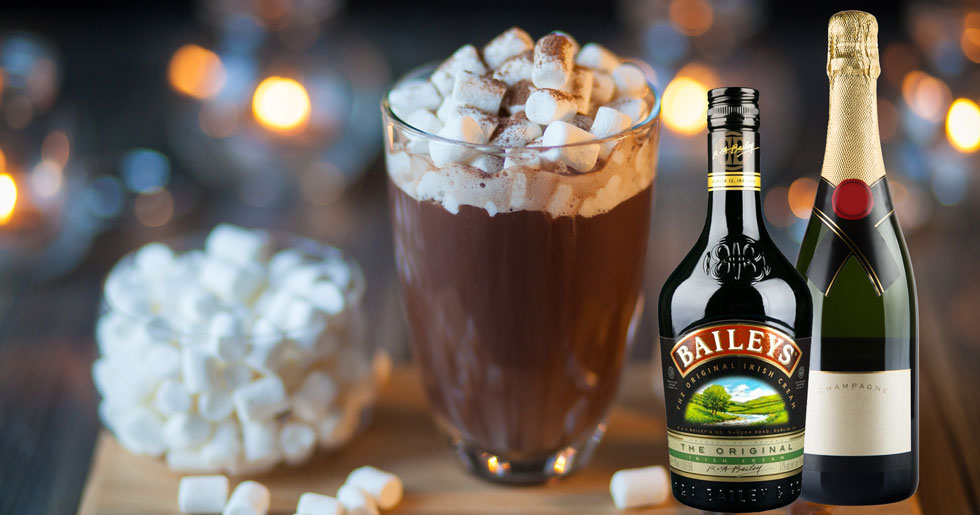 Alkoholfyllda marshmallows maxar höstens varma choklad