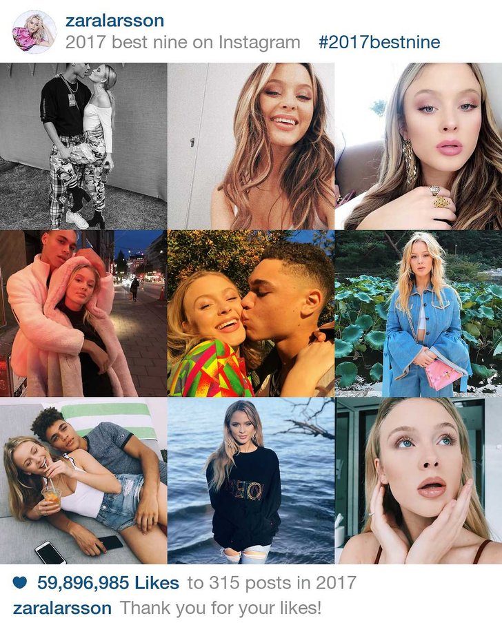 Så galet många miljoner likes fick kändisarna på Instagram 2017